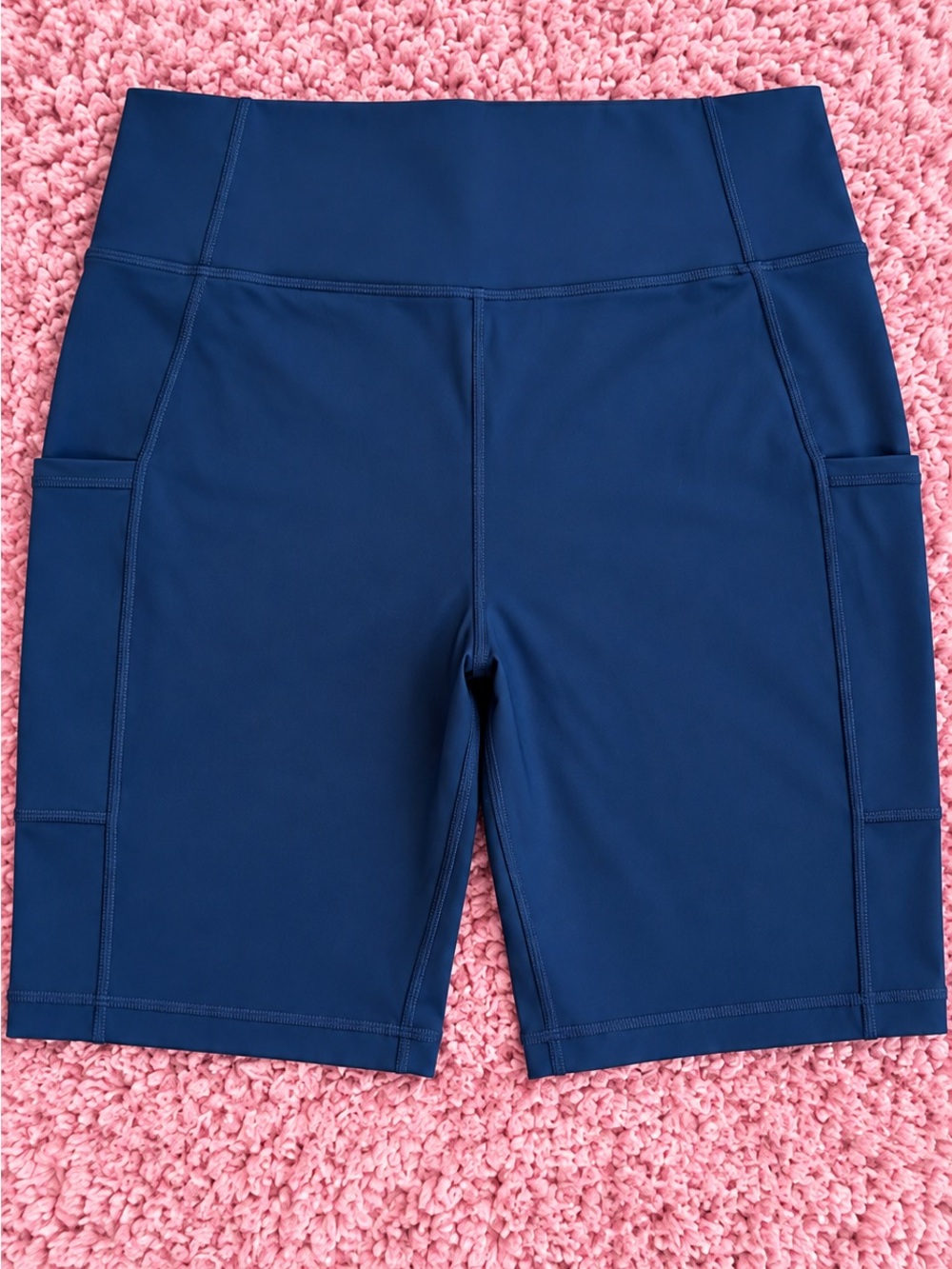 HALARA High Waisted Side Pocket Biker Shorts XL Navy Blue NWOT 6”